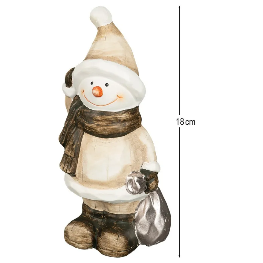 Deko-Figur, Schneemann, 18cm hoch