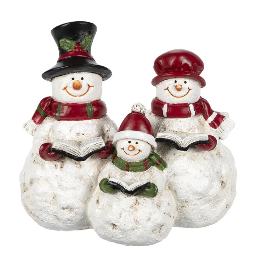 Deko-Figur, Schneemannfamilie, 13cm x 14cm x 10cm