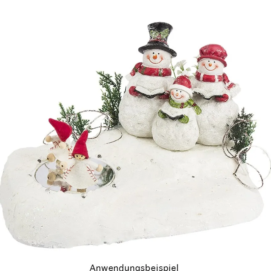 Deko-Figur, Schneemannfamilie, 13cm x 14cm x 10cm