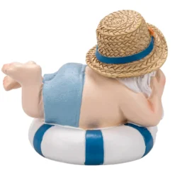 Deko-Figur, Wichtel auf Schwimmring 2, 17,2cm x 13cm x 14,9cm