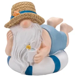 Deko-Figur, Wichtel auf Schwimmring 2, 17,2cm x 13cm x 14,9cm
