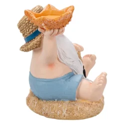 Deko-Figur, Wichtel mit Seestern, 15,8cm x 13,2cm x 17cm