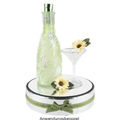 Deko-Flasche, Ø 6cm, 18cm, transluzent grün