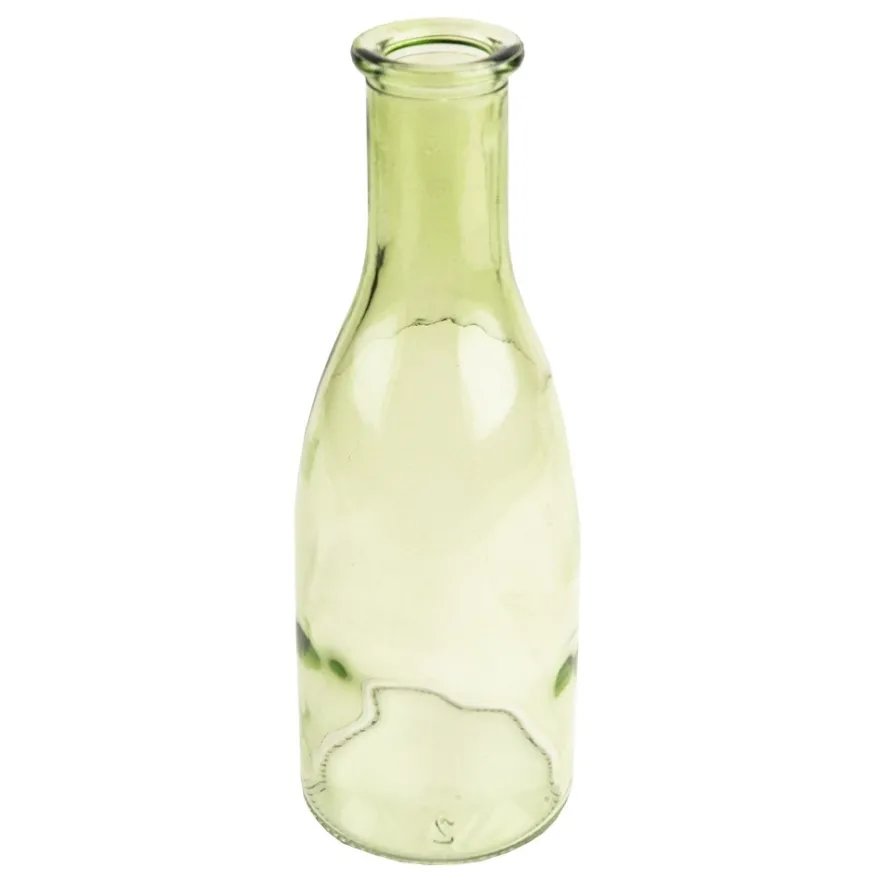 Deko-Flasche, Ø 6cm, 18cm, transparent grün