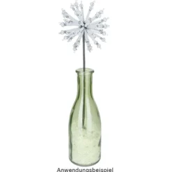 Deko-Flasche, Ø 6cm, 18cm, transparent grün