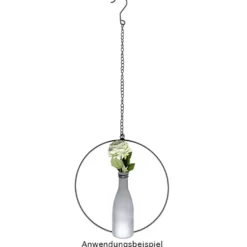 Deko-Flaschen, Ø 6cm, 18cm hoch, grau, 4 Stück