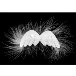 Deko-Flügel, 3cm x 8 cm, weiß, 3 Stück
