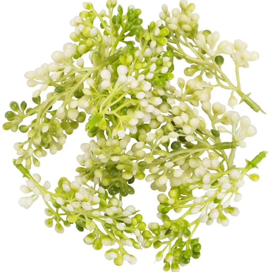 Deko-Floristik, Blütenknospen 6, 35g, 8cm lang, weiße Knospen