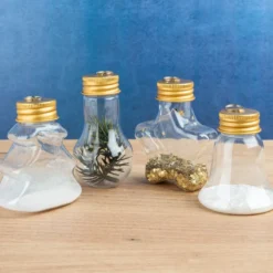 Deko-Formen, Rohlinge, zum Befüllen, Stern, Tannenbaum, Glocke, Tropfen, transparent, 4 Stück