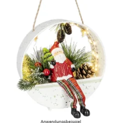 Deko-Gefäß Blumenampel, Ø19,1cm, 6,4cm tief, Rohling, zum Aufhängen oder Aufstellen, weiß
