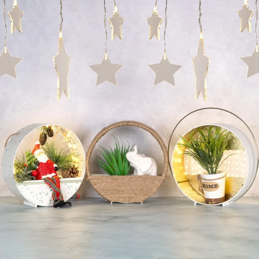 Deko-Gefäß Blumenampel, Ø19,1cm, 6,4cm tief, Rohling, zum Aufhängen oder Aufstellen, weiß