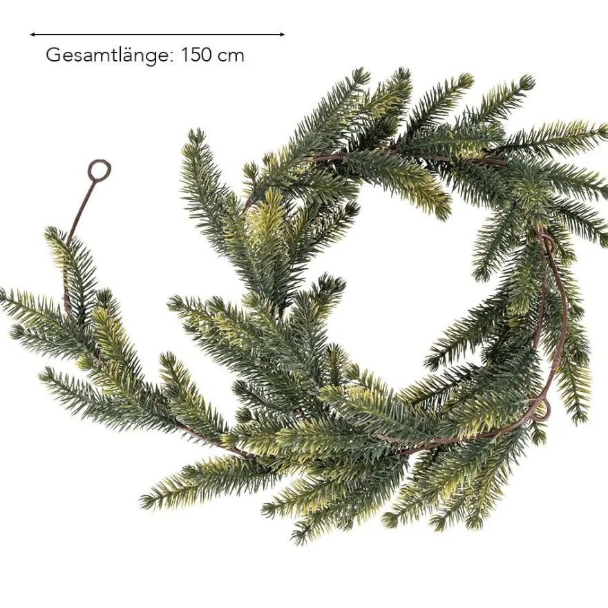 Deko-Girlande, Kiefernzweige, 150cm lang, grün
