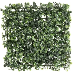 Deko-Grasmatte, 25cm x 25cm x 4cm, Buchsoptik