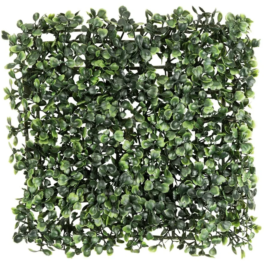 Deko-Grasmatte, 25cm x 25cm x 4cm, Buchsoptik
