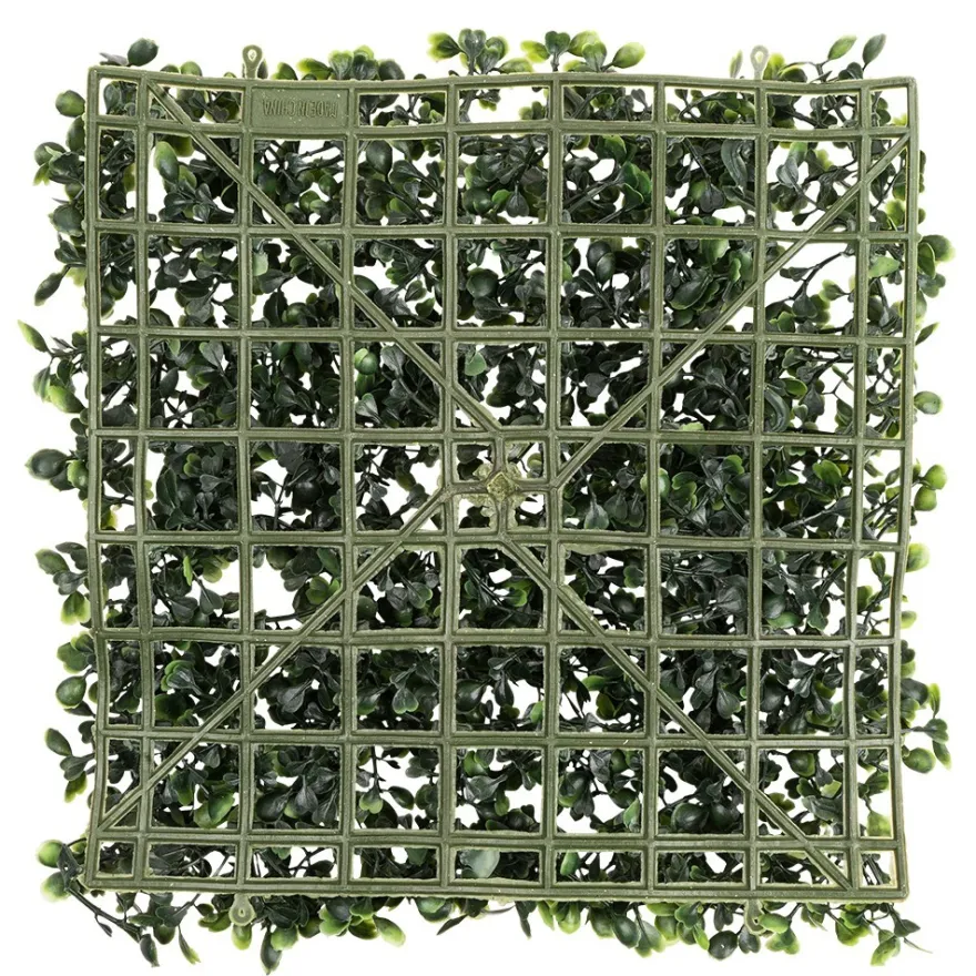 Deko-Grasmatte, 25cm x 25cm x 4cm, Buchsoptik