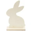 Deko-Hase aus Holz zum Aufstellen, 21,6cmx 12,5cm x 4,3cm