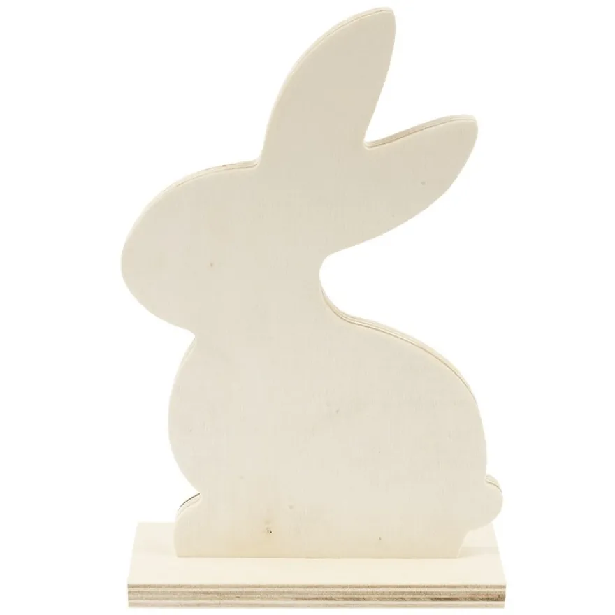Deko-Hase aus Holz zum Aufstellen, 21,6cmx 12,5cm x 4,3cm