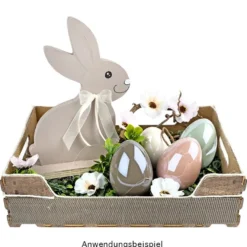 Deko-Hase aus Holz zum Aufstellen, 21,6cmx 12,5cm x 4,3cm