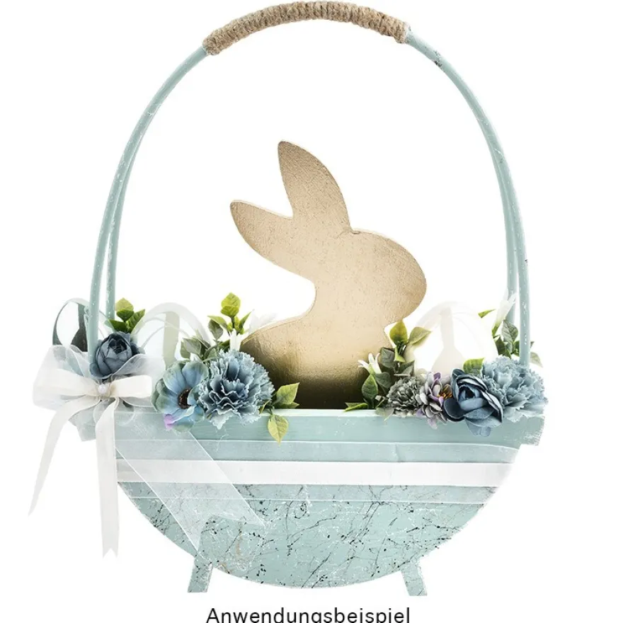 Deko-Hase aus Holz zum Aufstellen, 21,6cmx 12,5cm x 4,3cm