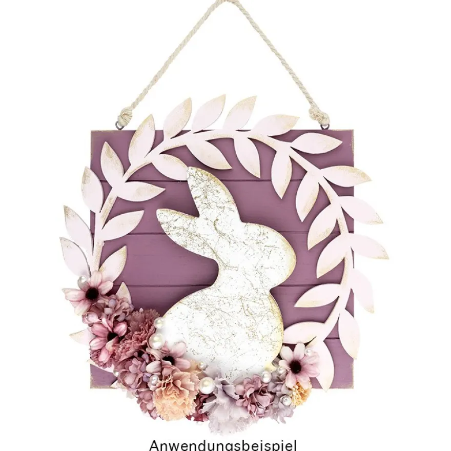 Deko-Hase aus Holz zum Aufstellen, 21,6cmx 12,5cm x 4,3cm