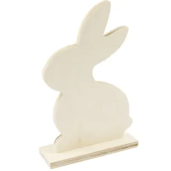 Deko-Hase aus Holz zum Aufstellen, 21,6cmx 12,5cm x 4,3cm