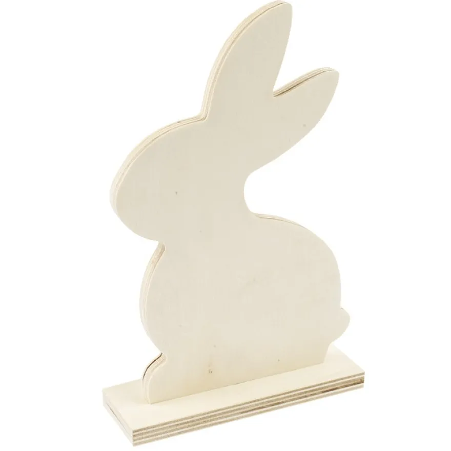 Deko-Hase aus Holz zum Aufstellen, 21,6cmx 12,5cm x 4,3cm