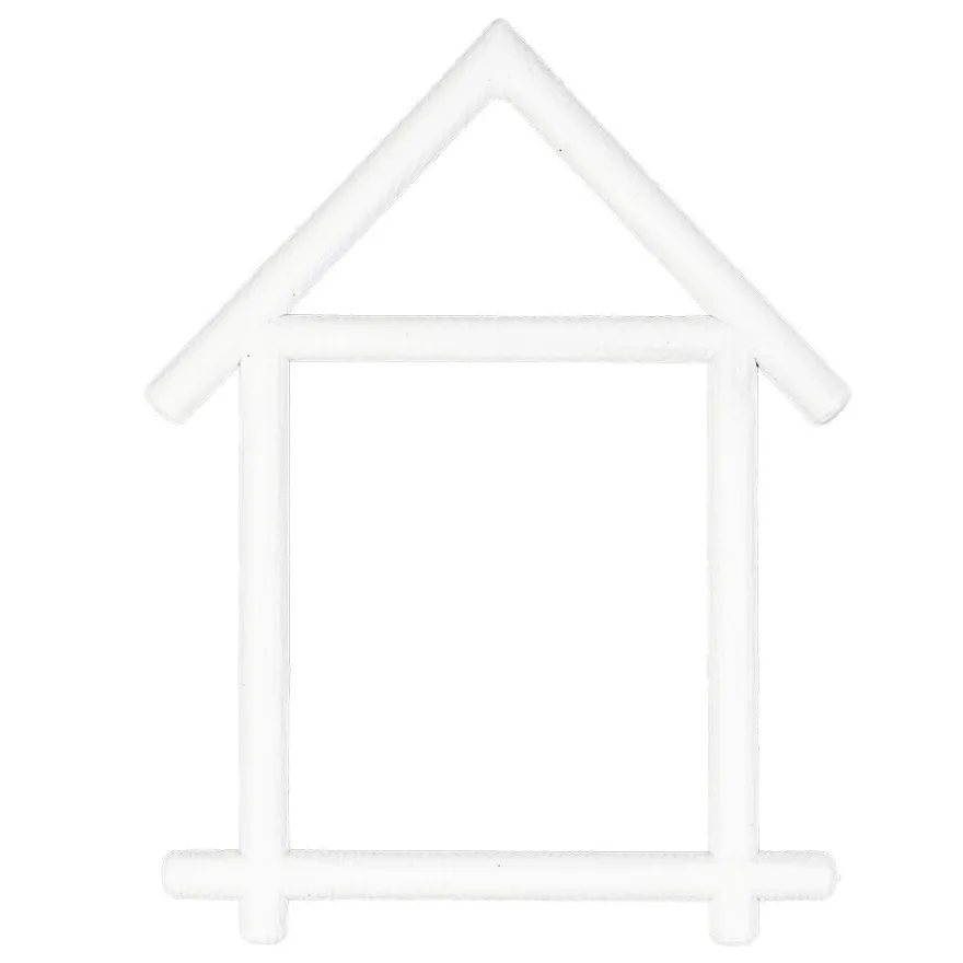 Deko-Hausrahmen, Rohlinge, 15,5cm x 21cm, 6 Stück