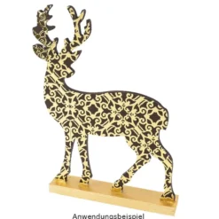 Deko-Hirsche, Holz, verschiedene Größen, 2 Stück