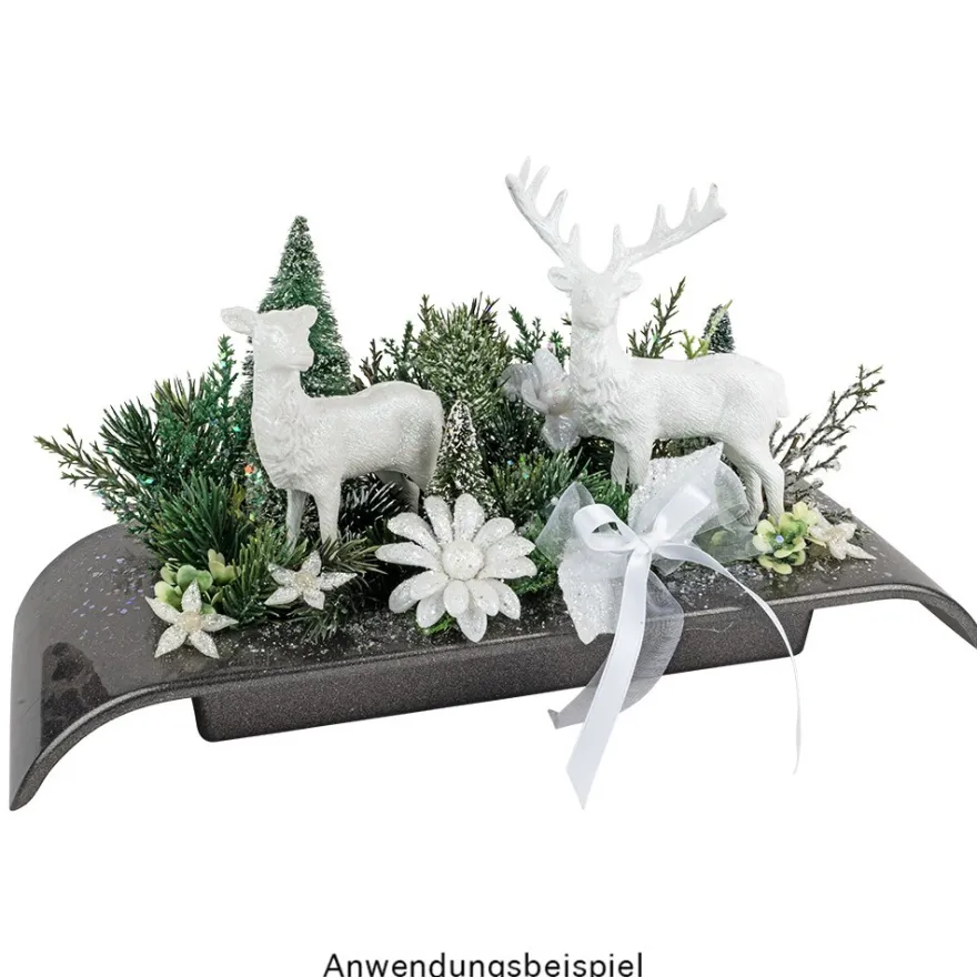 Deko-Hirsche 3, Rohlinge, 12cm x 14,5cm x 25cm, mit Öse zum Aufhängen, 3 Stück