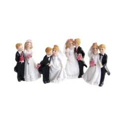 Deko-Hochzeitspaare, Steinharz, 4er Set