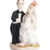 Deko-Hochzeitspaar, Steinharz, 5 cm, Design 1