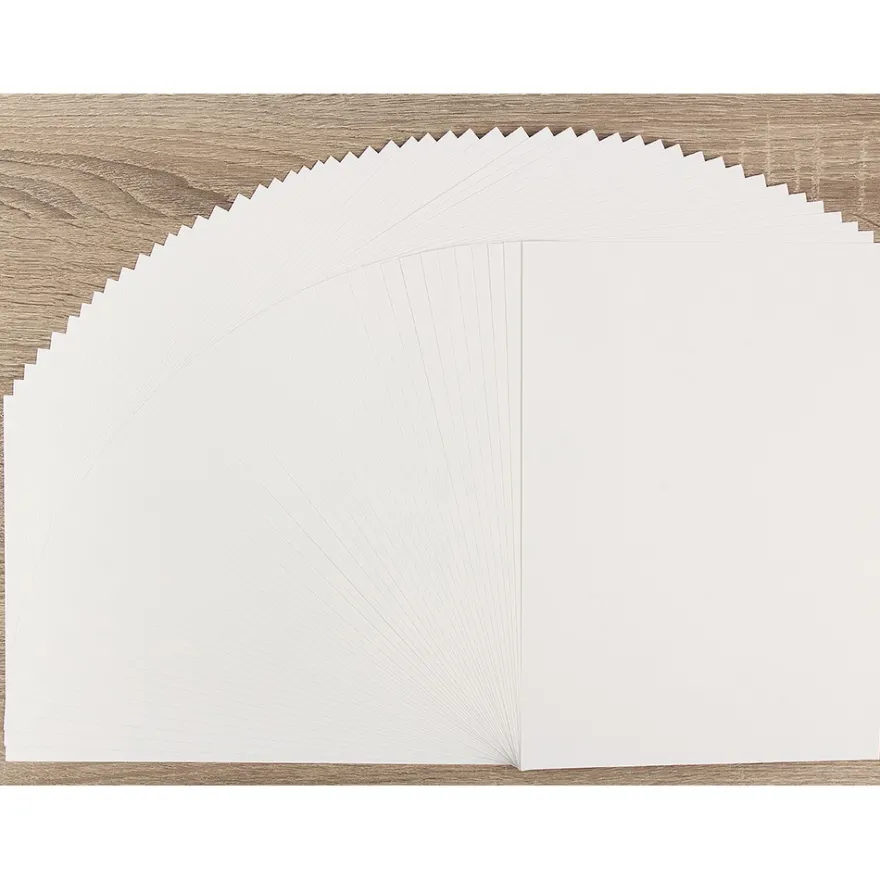 Deko-Karton, DIN A4, 230g/m², naturweiß, 50 Stück