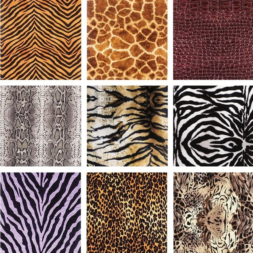 Deko-Karton Set "Animal Print", DIN A4, 9 Bogen
