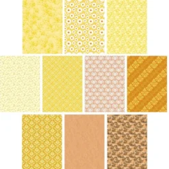 Deko-Karton Set, gelb/orange, DIN A4, 10er Set