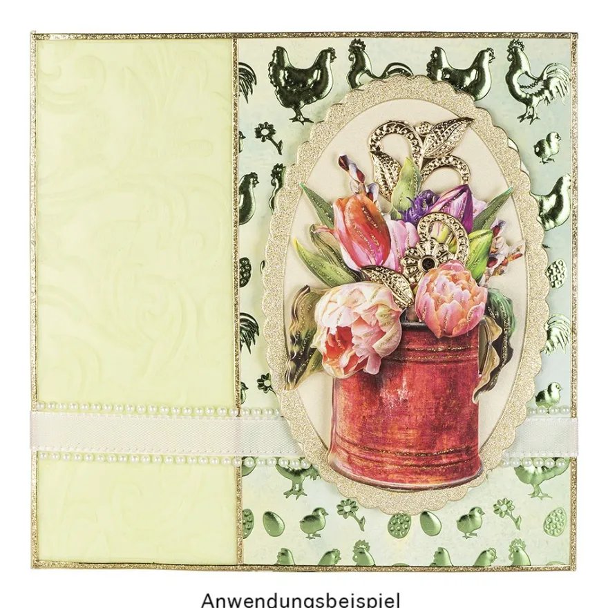 Deko-Karton, Unique, Ostern, DIN A4, 250 g/m², 4 Designs in 5 Farben, 20 Bogen