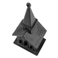 Deko-Kirchen, Rohlinge, 16cm x 6,5cm x 5cm, mit Öse zum Aufhängen, 2 Stück