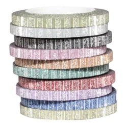 Deko-Klebeband, Diamantfolie, Streifen, 4mm x 5m, 10 Rollen