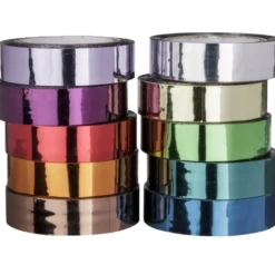Deko-Klebeband, Spiegelfolie, 10mm x 10m, 10er Set