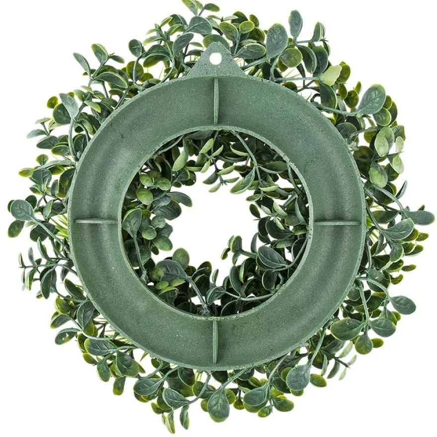 Deko-Kranz, Design 8, innen: Ø 9,5cm, außen: Ø 23cm, mit verschiedenen Sukkulenten