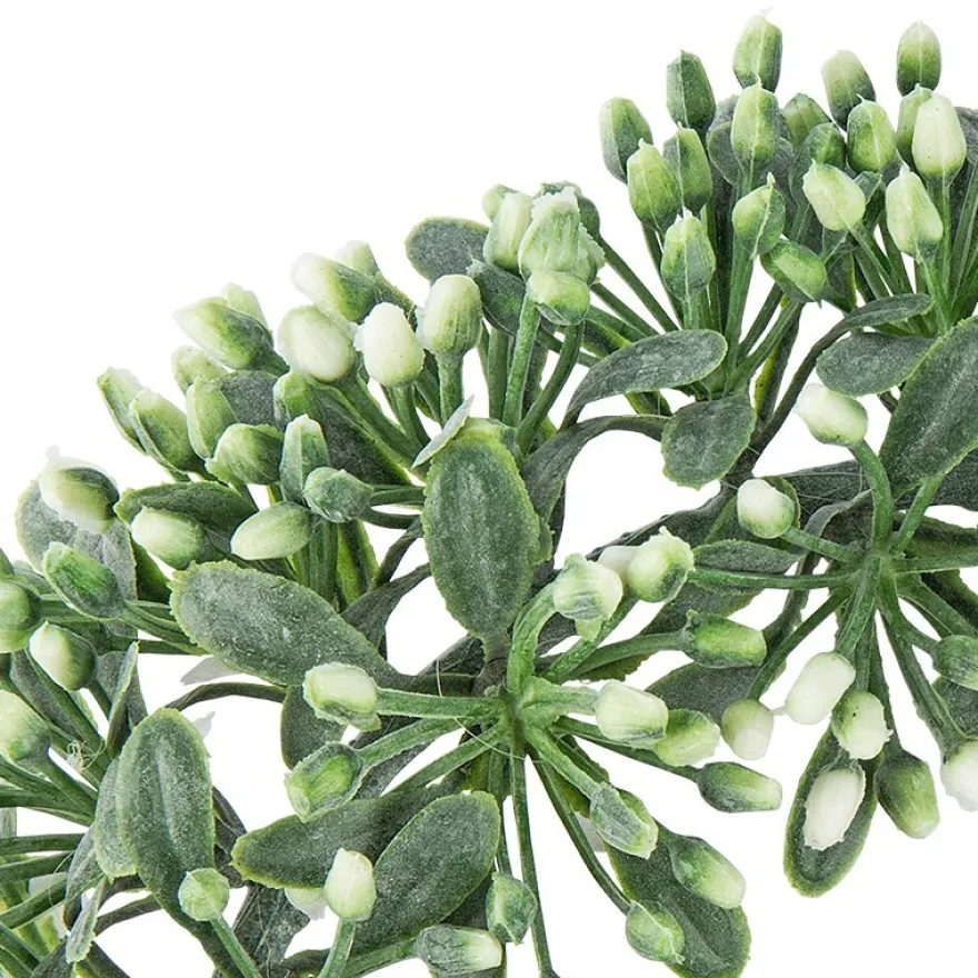 Deko-Kranz, Design 1, innen: Ø 10,5cm, außen: Ø 18cm, mit weißen Knospen