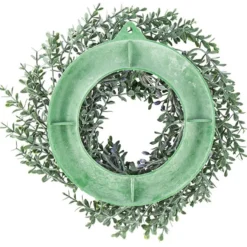Deko-Kranz, Design 14, innen: Ø 9,5cm, außen: Ø 25,5cm, mit violetten Knospen