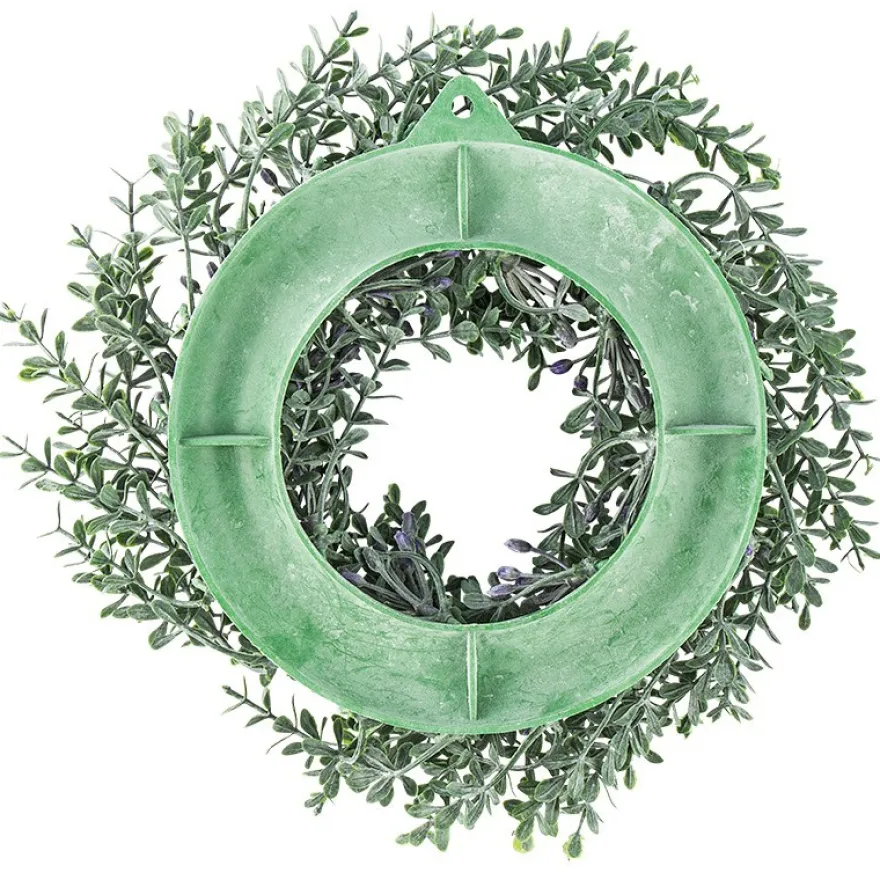 Deko-Kranz, Design 14, innen: Ø 9,5cm, außen: Ø 25,5cm, mit violetten Knospen