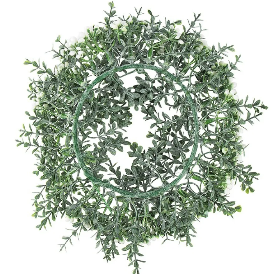 Deko-Kranz, Design 7, innen: Ø 11cm, außen: Ø 25cm, mit weißen Knospen