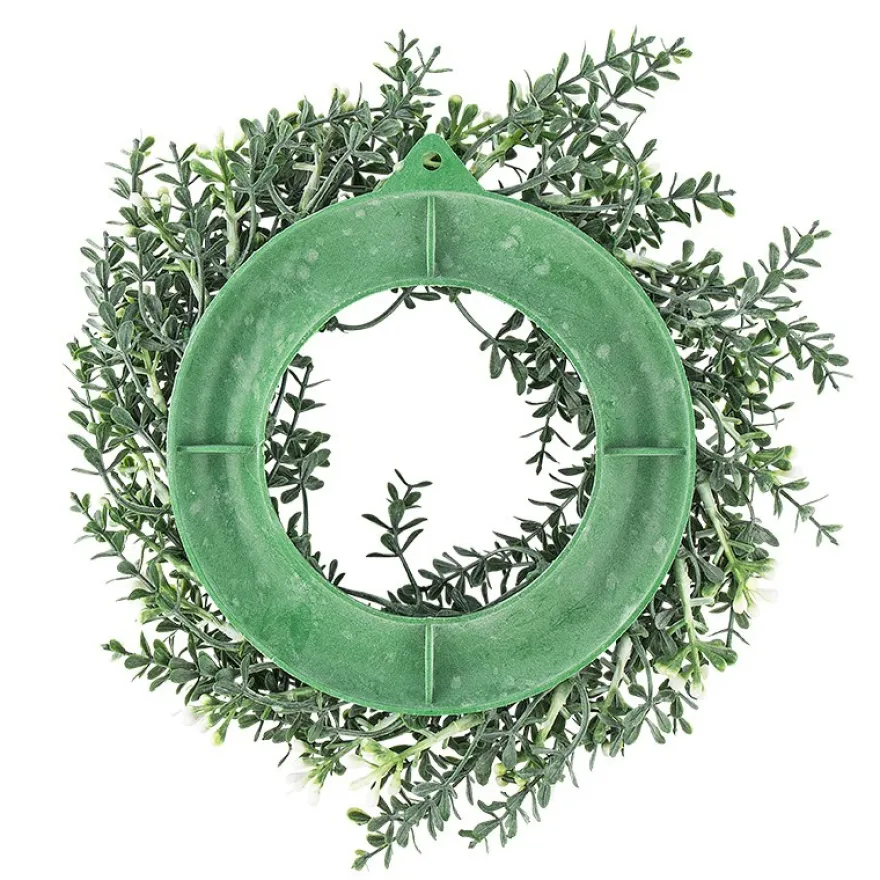 Deko-Kranz, Design 2, innen: Ø 9,5cm, außen: Ø 25cm, mit weißen Knospen