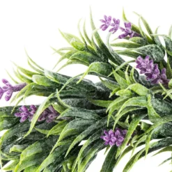 Deko-Kranz, Design 12, innen: Ø 9,5cm, außen: Ø 25cm, mit violetten Blüten