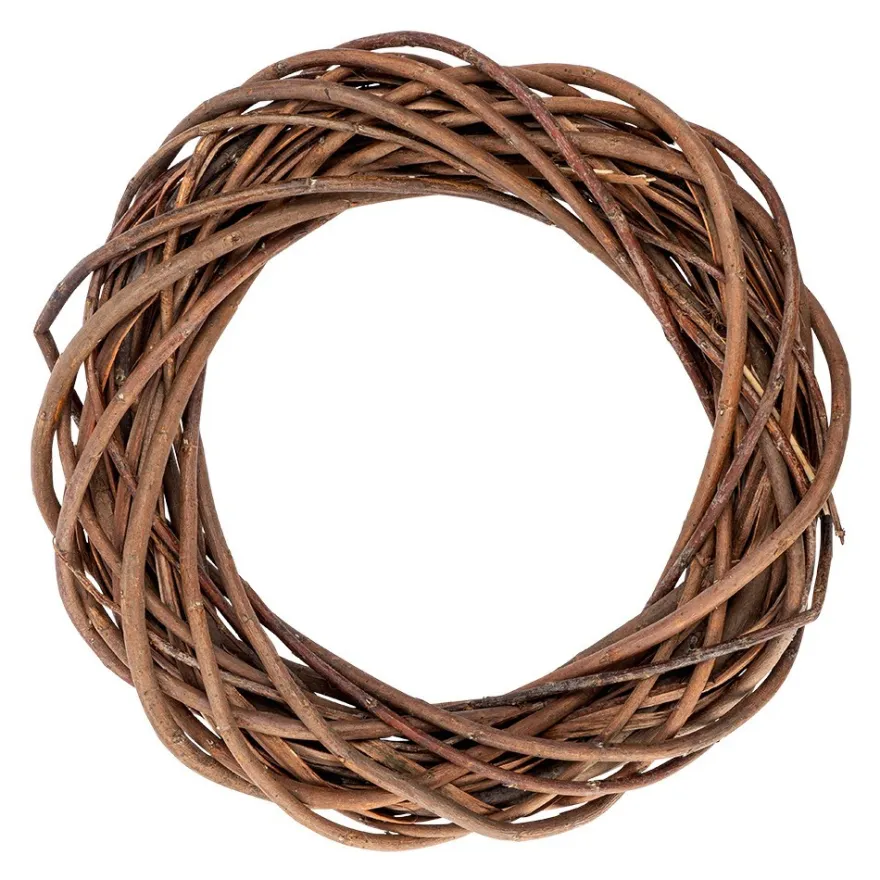 Deko-Kranz, Weide, Ø 30cm, 6cm hoch, dunkelbraune Zweige