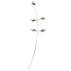 Deko-Kristallzweige am Draht, 13 cm, klar irisierend, 10 Stück