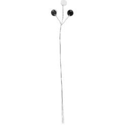 Deko-Kristallzweige, rund, 19cm, silber hinterlegt, klar, irisierend, 10 Stück