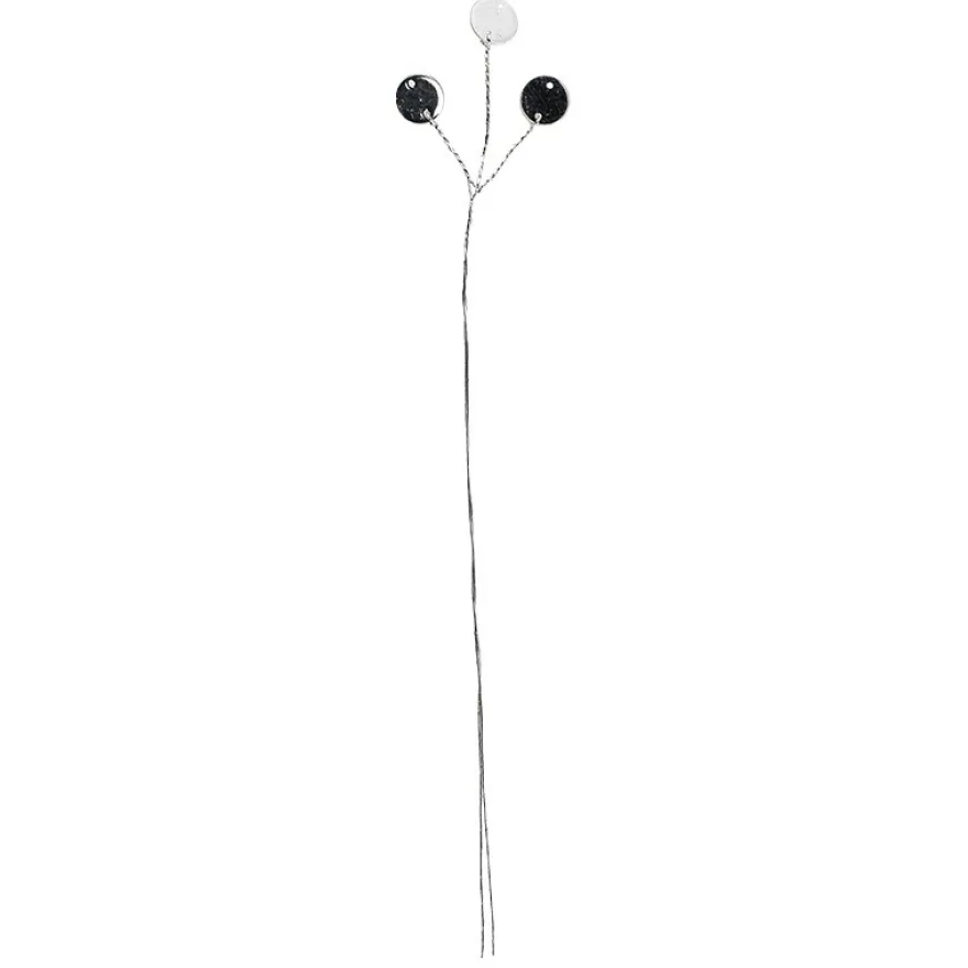 Deko-Kristallzweige, rund, 19cm, silber hinterlegt, klar, irisierend, 10 Stück