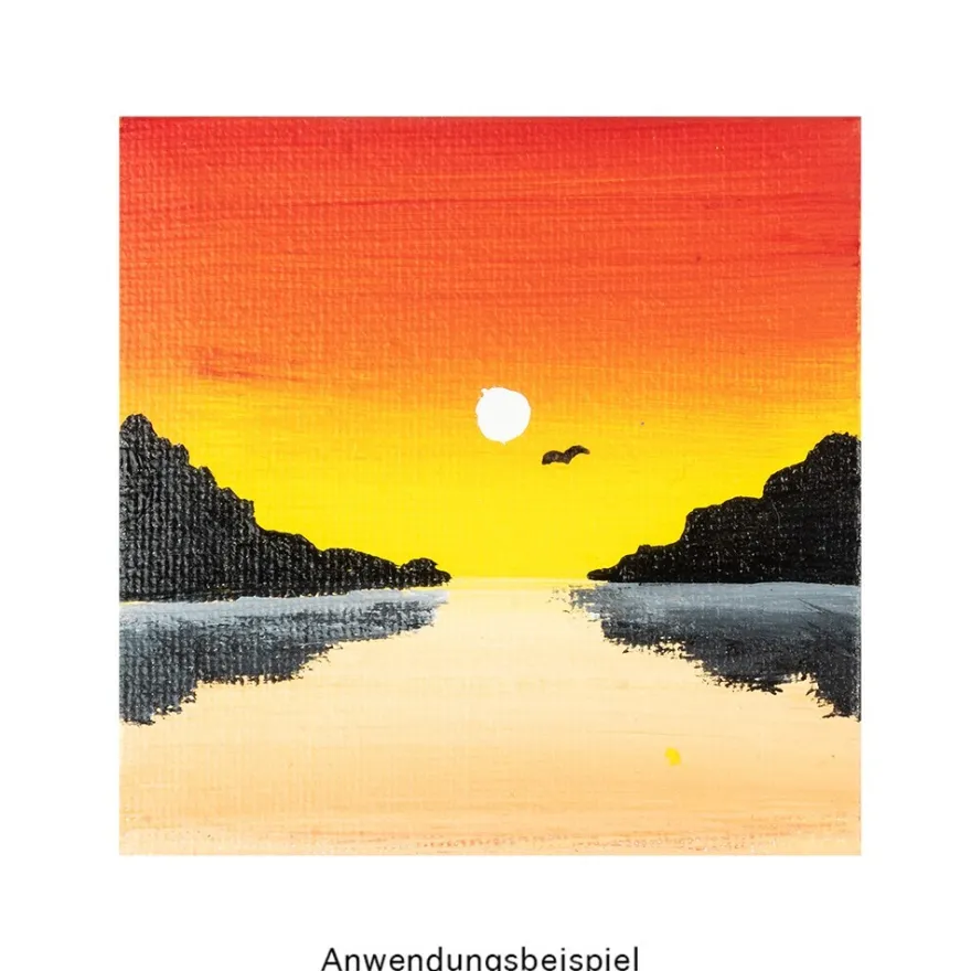 Deko-Leinwände auf Staffeleien, 4 Stück